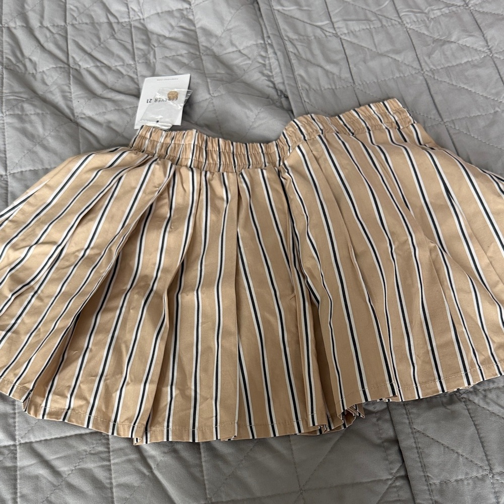 Striped Tan and Black Skirt